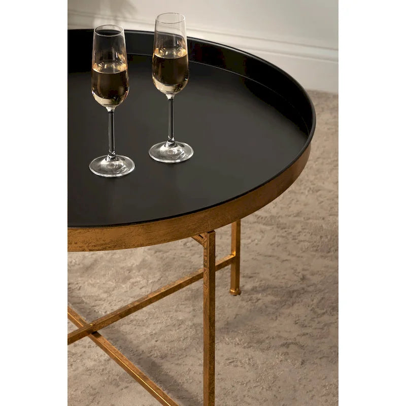 Runder Metall-Couchtisch - 28.25x28.25x19