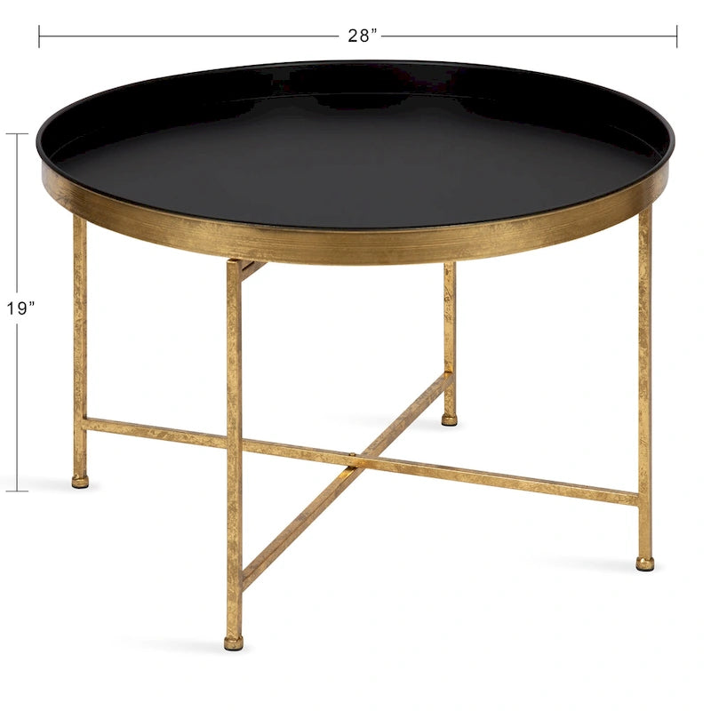 Runder Metall-Couchtisch - 28.25x28.25x19