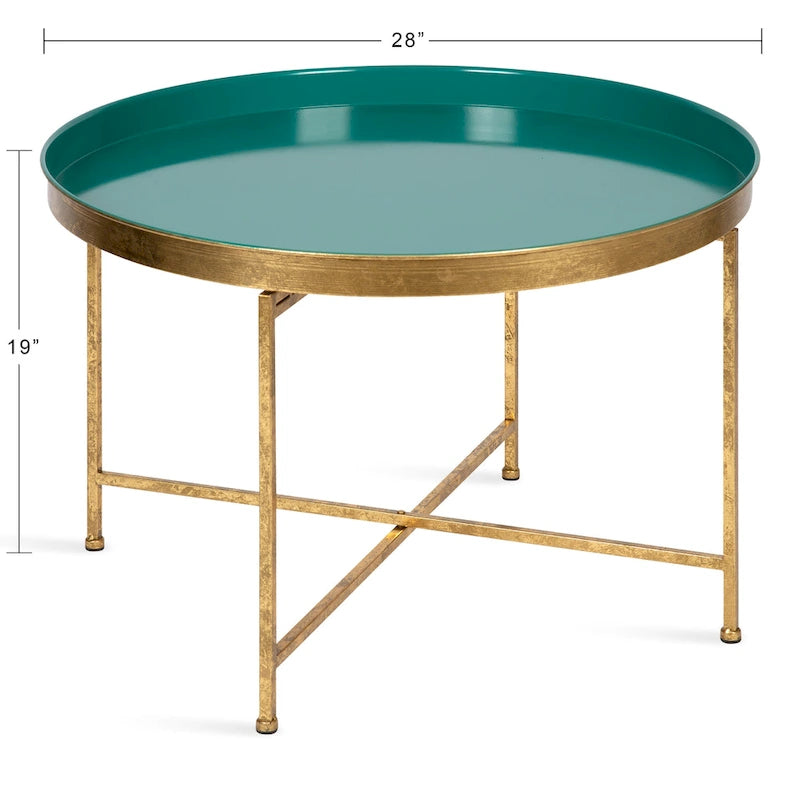 Runder Metall-Couchtisch - 28.25x28.25x19