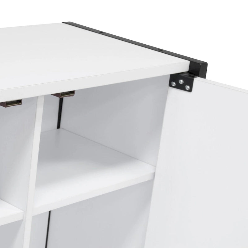 Vielseitiger Bastelschrank mit ausklappbarer Arbeitsfläche