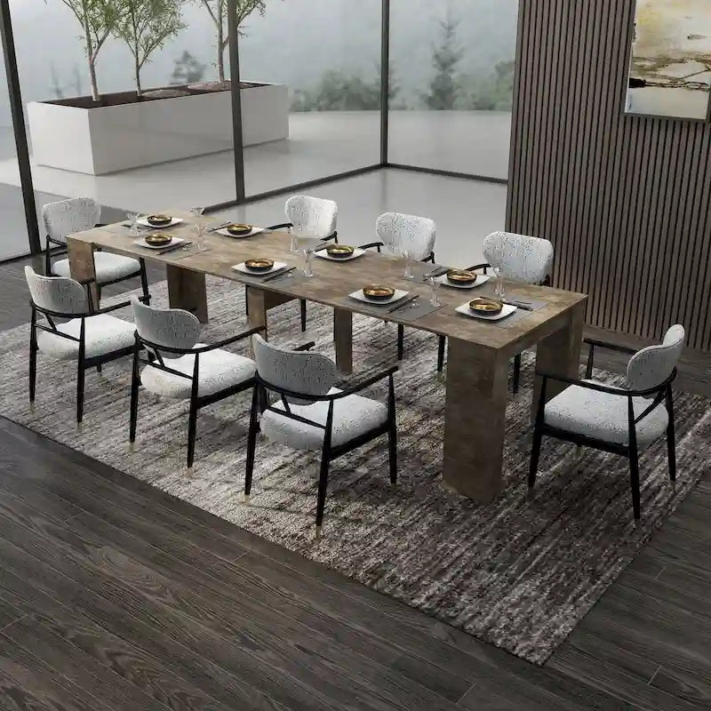 Extendable Console Dining Table for 4-8 People