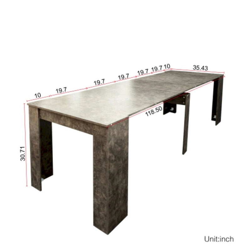 Extendable Console Dining Table for 4-8 People