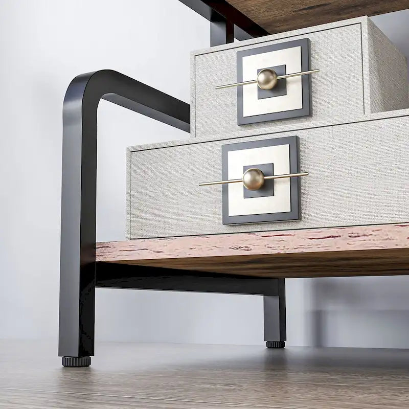 3-Tier Printer Stand with Storage, Industrial Metal Printer Table for Home Office, Multi-purpose Rack Shelf