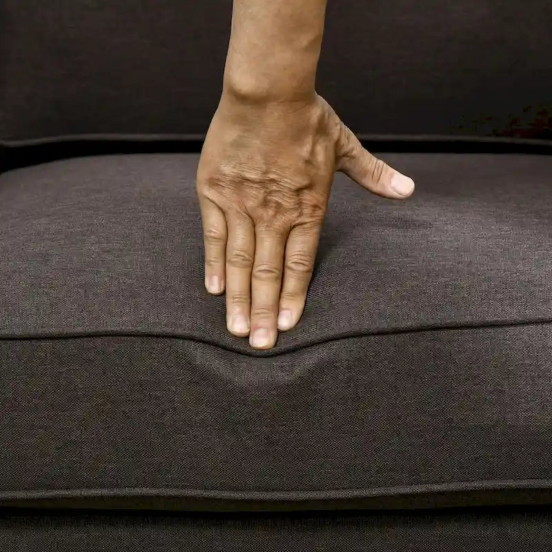 61" Loveseat-Sofa, modernes 2-Sitzer-Sofa im Mid-Century-Stil mit Nagelkopfbesatz, gerollten Armlehnen und Stoffbezug